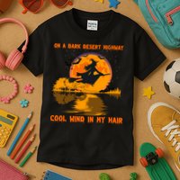 Witch Riding Brooms On A Dark Desert Highways Halloween Kids T-Shirt