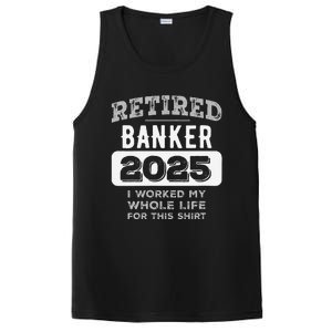 Women Retired Banker 2025 Funny Retirement PosiCharge Competitor Tank