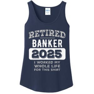 Women Retired Banker 2025 Funny Retirement Ladies Essential Tank