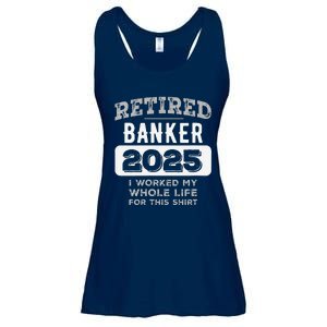 Women Retired Banker 2025 Funny Retirement Ladies Essential Flowy Tank