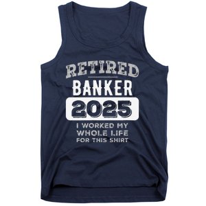 Women Retired Banker 2025 Funny Retirement Tank Top