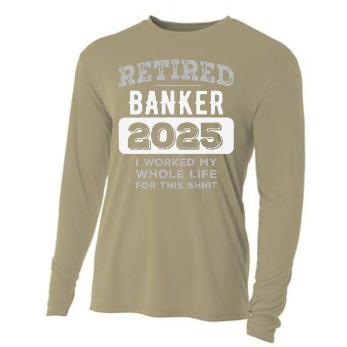 Women Retired Banker 2025 Funny Retirement Cooling Performance Long Sleeve Crew