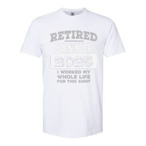 Women Retired Banker 2025 Funny Retirement Softstyle CVC T-Shirt