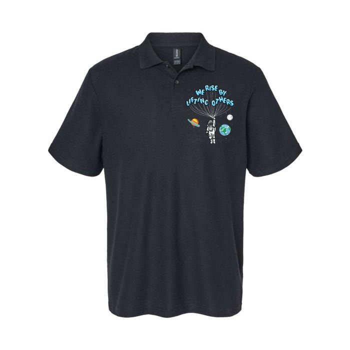 We Rise By Lifting Others Is A Inspirational Quote Softstyle Adult Sport Polo