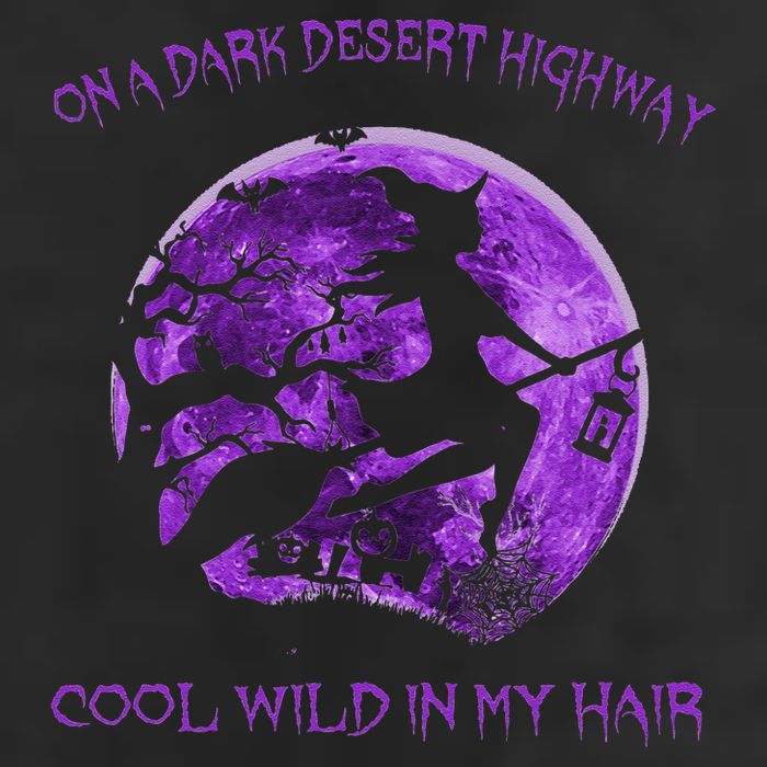 Witch Riding Brooms On A Dark Desert Highways Halloween Gift Cool Comfort Performance Bucket Hat