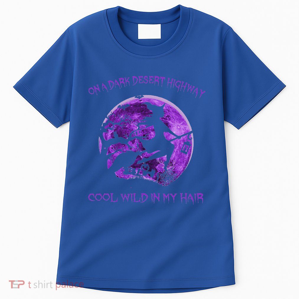 Witch Riding Brooms On A Dark Desert Highways Halloween Gift Tall T-Shirt