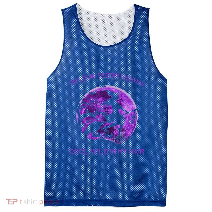 Witch Riding Brooms On A Dark Desert Highways Halloween Gift Mesh Reversible Basketball Jersey Tank