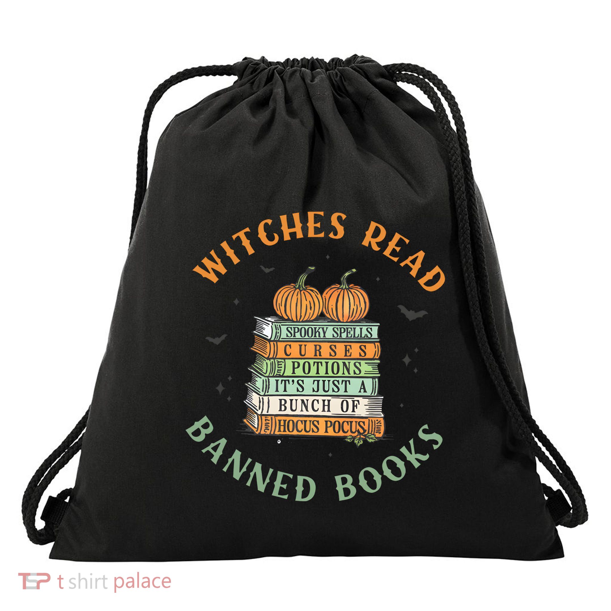 Witches Read Banned Books Halloween Drawstring Bag