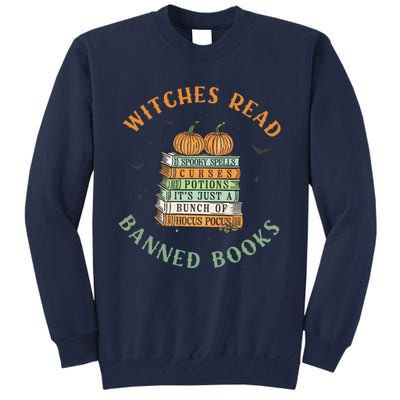 Witches Read Banned Books Halloween Tall Sweatshirt