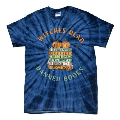 Witches Read Banned Books Halloween Tie-Dye T-Shirt