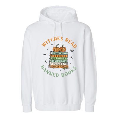 Witches Read Banned Books Halloween Garment-Dyed Fleece Hoodie