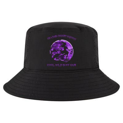 Witch Riding Brooms On A Dark Desert Highways Halloween Cool Comfort Performance Bucket Hat