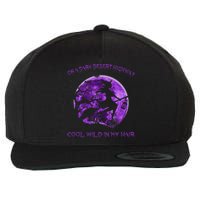 Witch Riding Brooms On A Dark Desert Highways Halloween Wool Snapback Cap