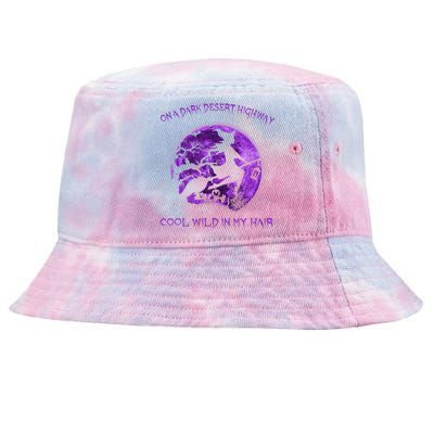 Witch Riding Brooms On A Dark Desert Highways Halloween Tie-Dyed Bucket Hat