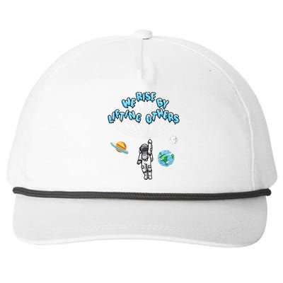 We Rise By Lifting Others Positive Motivational Quote Snapback Five-Panel Rope Hat