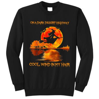 Witch Riding Brooms On A Dark Desert Highways Halloween Sweatshirt