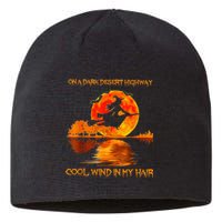 Witch Riding Brooms On A Dark Desert Highways Halloween Sustainable Beanie