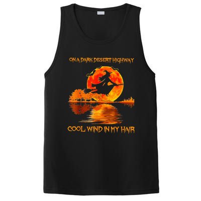 Witch Riding Brooms On A Dark Desert Highways Halloween PosiCharge Competitor Tank