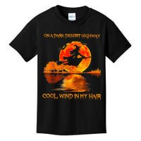 Witch Riding Brooms On A Dark Desert Highways Halloween Kids T-Shirt