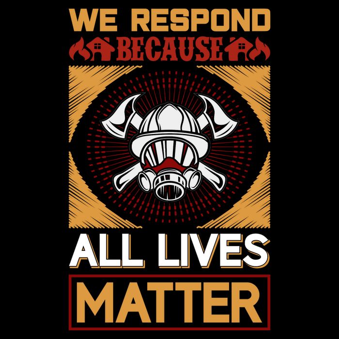 We Respond Because All Lives Matter Drawstring Bag