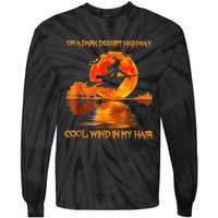 Witch Riding Brooms On A Dark Desert Highways Halloween Tie-Dye Long Sleeve Shirt