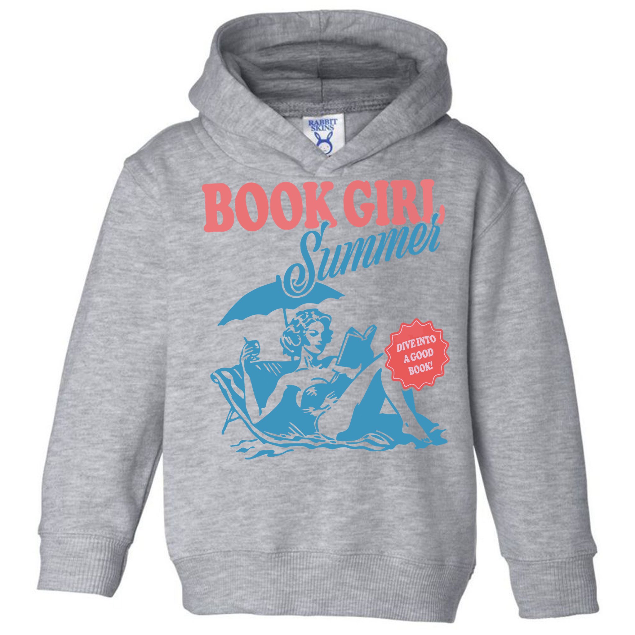 Women Retro Book Girl Summer Bookish Vacation Funny Reader Toddler Hoodie