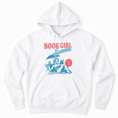 Women Retro Book Girl Summer Bookish Vacation Funny Reader Hoodie