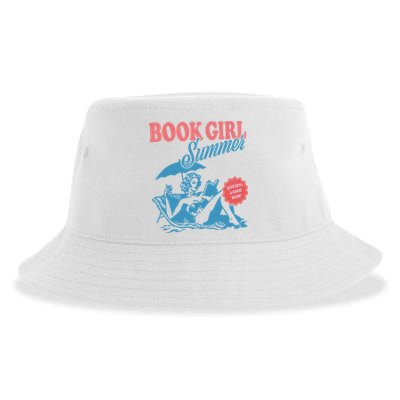 Women Retro Book Girl Summer Bookish Vacation Funny Reader Sustainable Bucket Hat