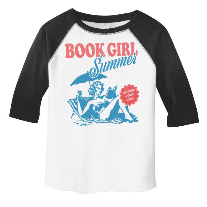 Women Retro Book Girl Summer Bookish Vacation Funny Reader Toddler Fine Jersey T-Shirt