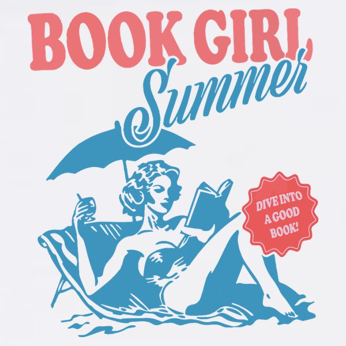 Women Retro Book Girl Summer Bookish Vacation Funny Reader Kids T-Shirt