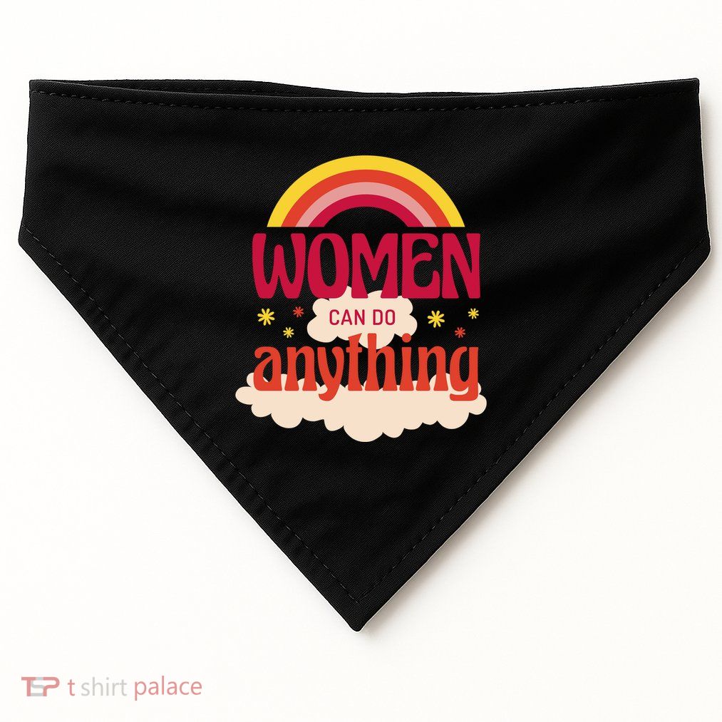 Women's Rights Can Do Anything Feminist USA-Made Doggie Bandana
