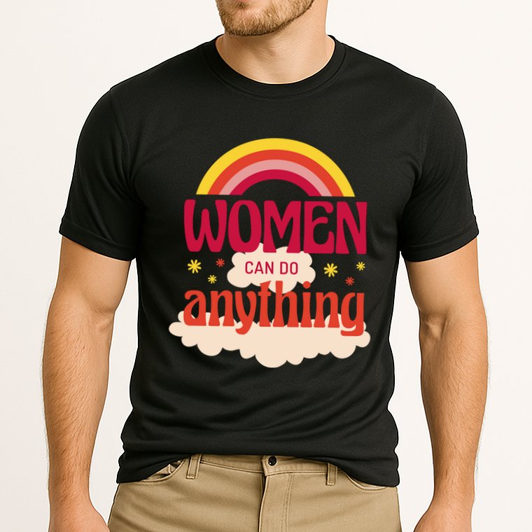 Women's Rights Can Do Anything Feminist Cooling Performance Crew T-Shirt