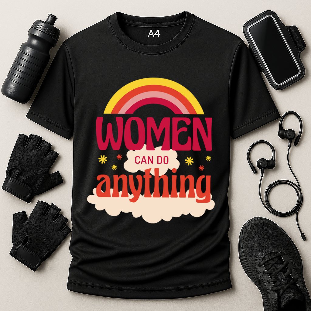 Women's Rights Can Do Anything Feminist Cooling Performance Crew T-Shirt