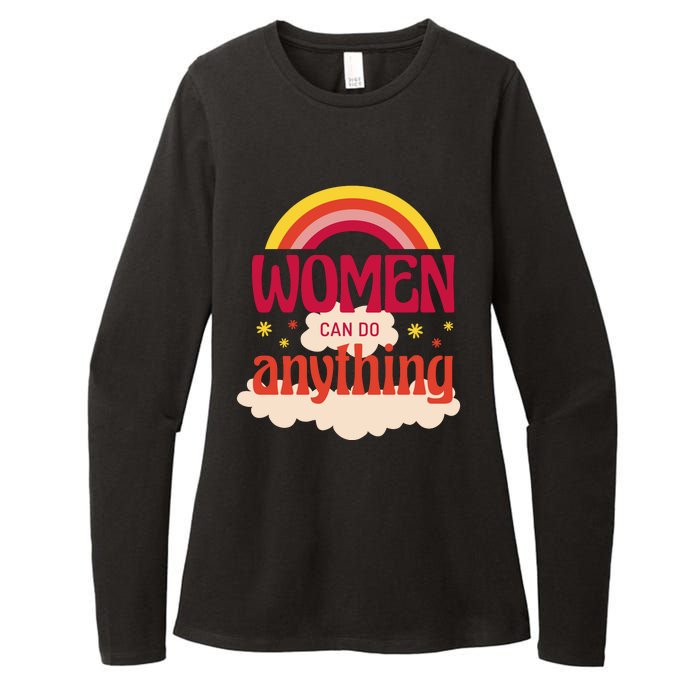 Women's Rights Can Do Anything Feminist Womens CVC Long Sleeve Shirt