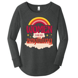 Women's Rights Can Do Anything Feminist Women's Perfect Tri Tunic Long Sleeve Shirt