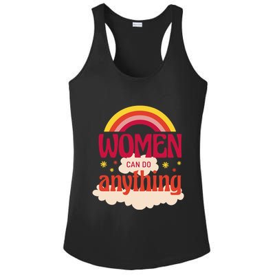 Women's Rights Can Do Anything Feminist Ladies PosiCharge Competitor Racerback Tank