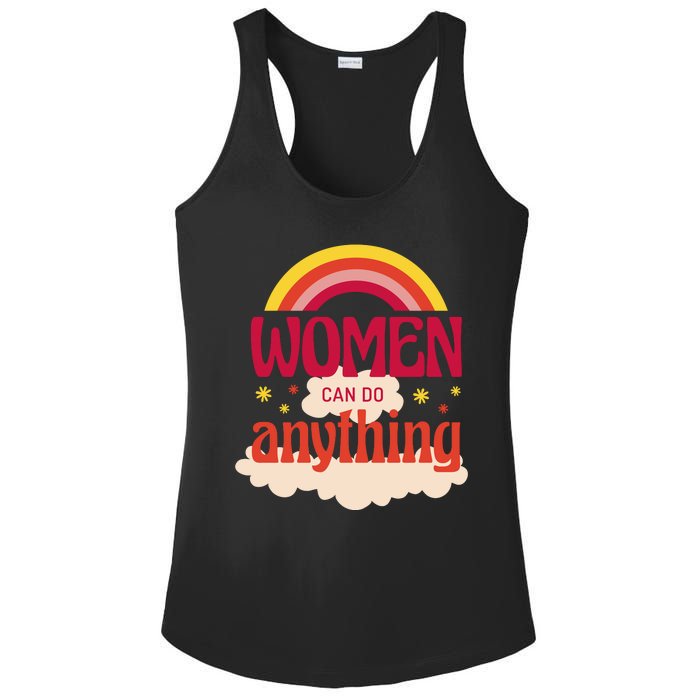 Women's Rights Can Do Anything Feminist Ladies PosiCharge Competitor Racerback Tank