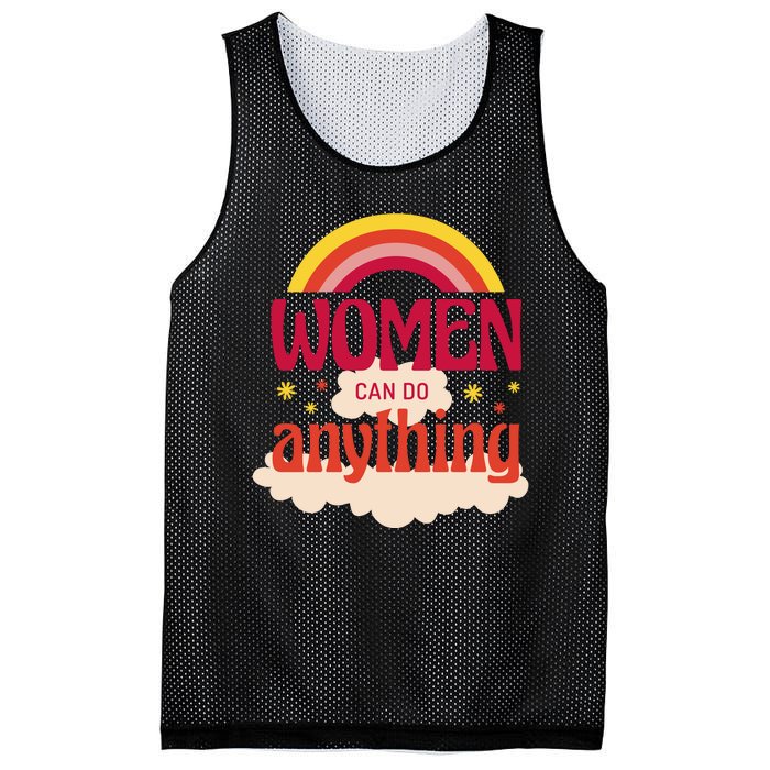 Women's Rights Can Do Anything Feminist Mesh Reversible Basketball Jersey Tank