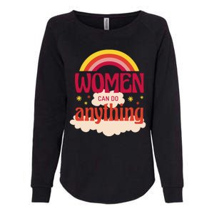 Women's Rights Can Do Anything Feminist Womens California Wash Sweatshirt