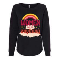 Women's Rights Can Do Anything Feminist Womens California Wash Sweatshirt