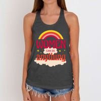 Women's Rights Can Do Anything Feminist Women's Knotted Racerback Tank