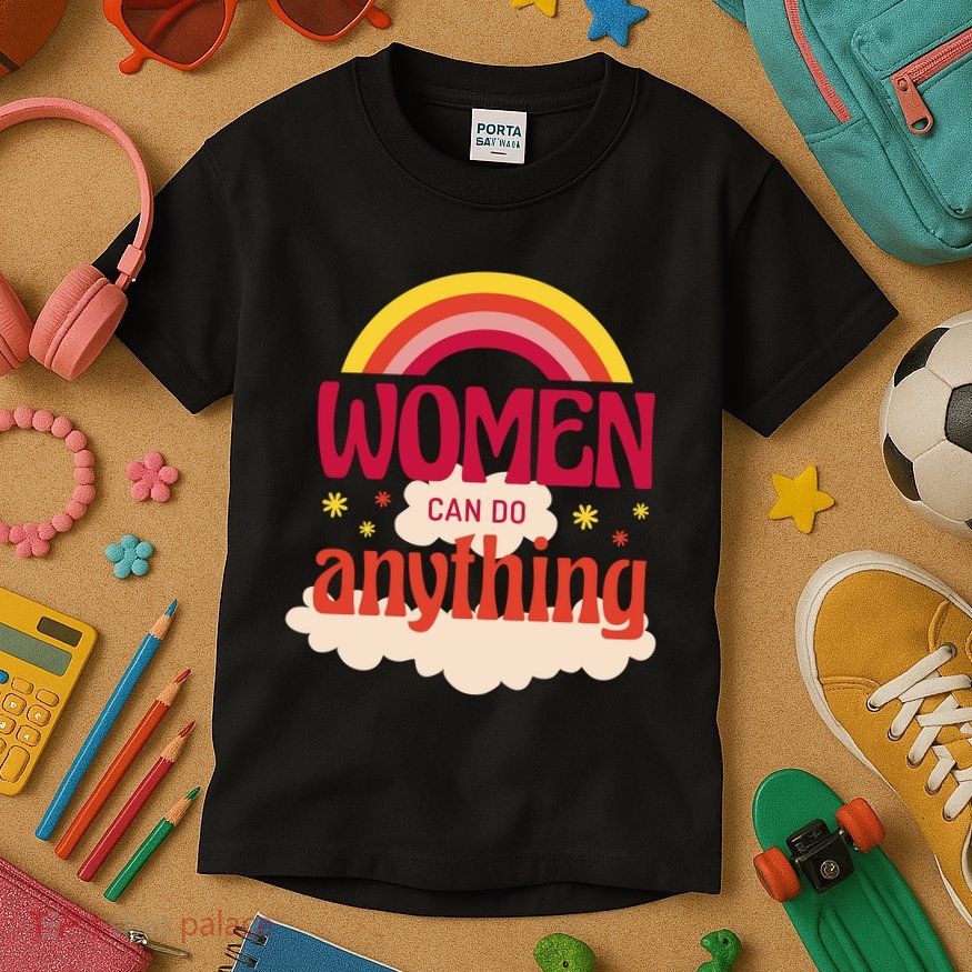 Women's Rights Can Do Anything Feminist Kids T-Shirt