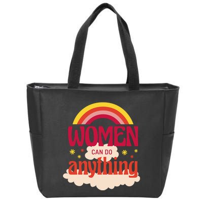 Women's Rights Can Do Anything Feminist Zip Tote Bag