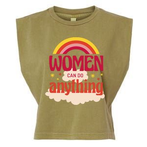 Women's Rights Can Do Anything Feminist Garment-Dyed Women's Muscle Tee