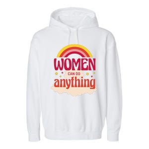 Women's Rights Can Do Anything Feminist Garment-Dyed Fleece Hoodie