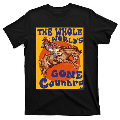 Western Rodeo Cowboy Horse Gone Country T-Shirt