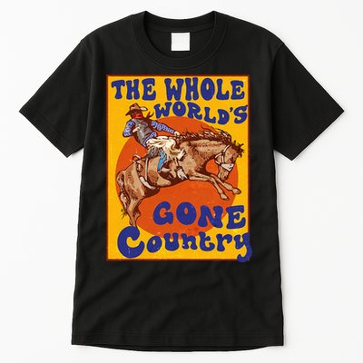 Western Rodeo Cowboy Horse Gone Country Tall T-Shirt