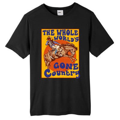 Western Rodeo Cowboy Horse Gone Country Tall Fusion ChromaSoft Performance T-Shirt