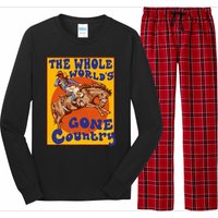 Western Rodeo Cowboy Horse Gone Country Long Sleeve Pajama Set