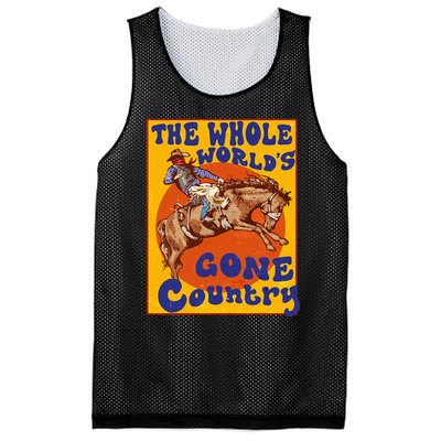 Western Rodeo Cowboy Horse Gone Country Mesh Reversible Basketball Jersey Tank